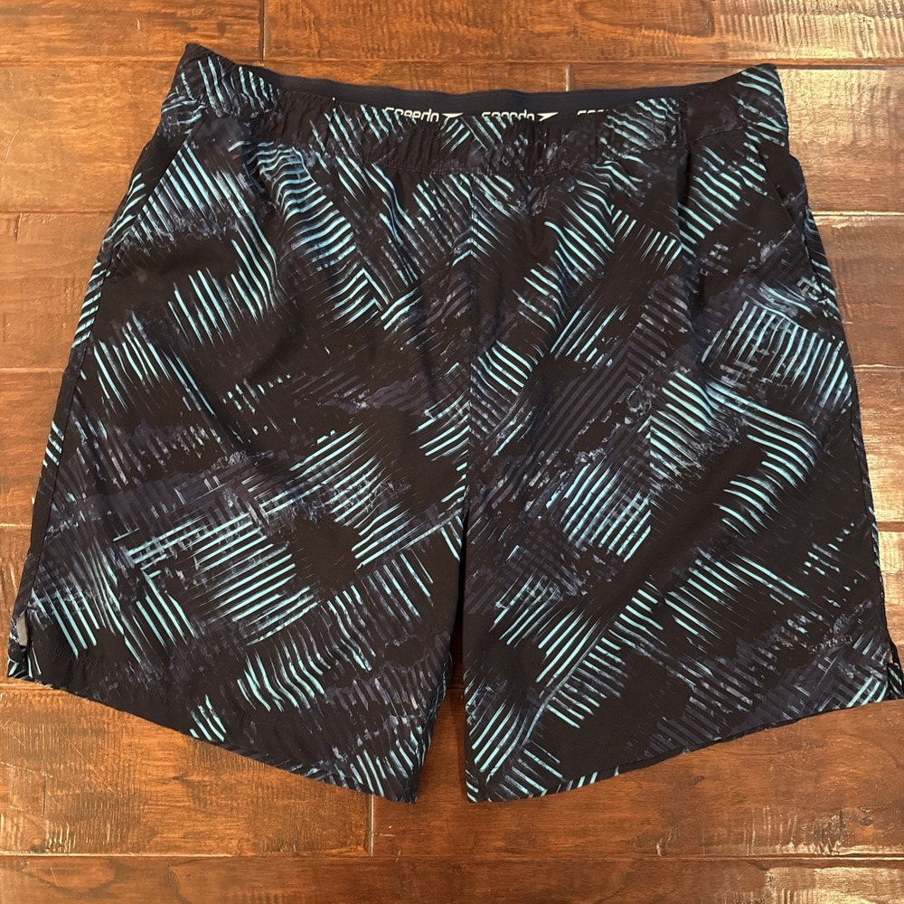 Speedo Men's Tech Volley Swim Shorts Trunks UPF 50+ Comfort Lined Size XXL EUC